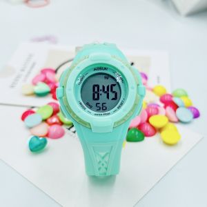 นาฬิกาข้อมือผู้หญิง นาฬิกาเด็ก ดิจิตอลกันน้ำได้ สีสวยพาลเทลๆ ใส่ได้ไม่ต้องตัดสาย