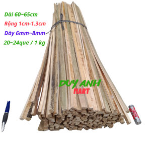 Que tre dẹt thanh tre [1kg] dài 60cm tới 90cm cắm thiệp làm cốt bó hoa treo phướn decor diy