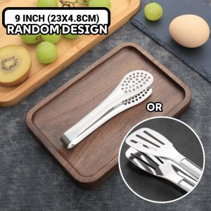 (Stainless Steel) Kitchen Food Clip 9 /12 inch Cooking Clamp BBQ Bread Gripper Tong Heat Resistant Hollow-Out Gadgets