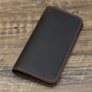 Best Genuine Leather Personalised Wallet for Men with Checkbook Holder Long Pure Leather Wallet for Men Custom Engraved2026