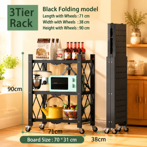 【SG Local Seller】🔥Thickened Rock Slab🔥 Kitchen Storage Cabinet With Pulley Kitchen Storage Rack Bowls/Dishes/Microwave/Oven Kitchen Cupboard Organiser