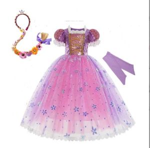 Đầm hóa trang công chúa tóc mây Rapunzel xinh xắn cho bé gái
