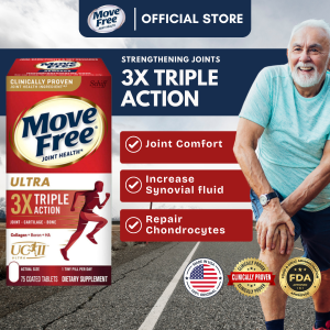 [Wholesale Deal] Move Free Ultra Triple Action Joint Support Supplement - Type II Collagen Boron & Hyaluronic Acid - Supports Joint Comfort Cartiliage & Bones 75 Tablets