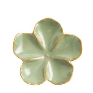 ZYJC Flower Shaped Ceramic Dipping Plate Multi-color Handmade Seasoning Sauce Dish Decorative Vintage Soy Sauce Tray Home Use