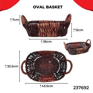 SUPERSAVE Large Raya Rattan Basket Storage Organizer Hamper Tray Gift Box Bakul Rotan Hadiah Kuih Biskut Raya