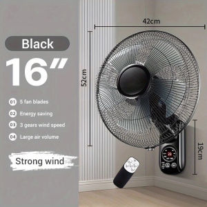 【BUY 1 TAKE 1】Wall Fan 16 Inch Home Wall Fan Electric Fan Button/Remote Control Wallfan Electric Fan Wall Fan Inverter With Remote