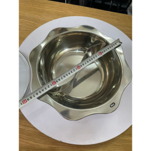 Nồi lẩu 2 ngăn nắp đậy nồi lẩu 2 ngăn bếp từ nồi inox 2 đáy nắp kính xoong lẩu bếp từ xoong inox 2 ngăn nắp đậy