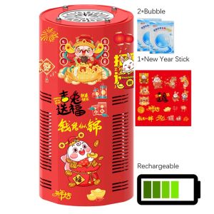 Kebidumei 2025 Chinese New Year Bubble Machine With Music Light New Year Wedding Festival Celebrate Party Supplies Toys kids Christmas Gifts