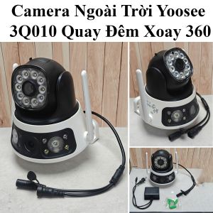Camera Ngoài Trời Yoosee 3Q010 2 Mắt 2 Màn Hình Dùng Sim 4G Full Hd Xoay 360 Đàm Thoại 2 Chiều (Tặng Kèm Sim Dùng Thử 7 Ngày)