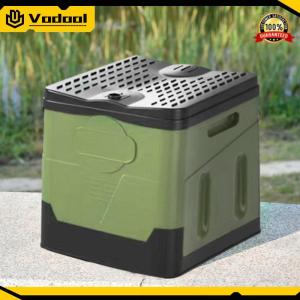 Multifunction Bedpan Portable Outdoor Folding Toilet Strong Bearing Capacity Reusable Trash Can for Camping Hiking Trips Beach