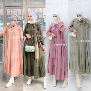 ALISA - LEVO MIDI DRESS / MIDI DRESS RUFFLE FASHION MUSLIM WANITA