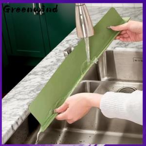 【Greenwind】 1pcs Silicone Kitchen Sink Water Splash Guard Washing Basin Anti-splash Stopper Waterproof Splatter Screen Bar Anti-water Board