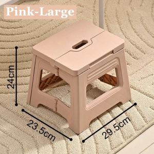 DNFIWN3 with Handle Folding Step Stool Thickened Collapsible Footstool Multi Purpose Non-Slip Small Bench Shoe Changing