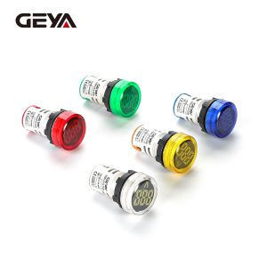 GEYA GSB5-ED16-22VD LED Digital Voltmeter Circular Vol Current Indicator Lamp AC30-500V 0-100A