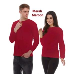 ( BISA COD ) kaos polos panjang maroon - kaos polos maroon - polos panjang - kaos polos marun -kaos marun - BAHAN SEMI KATUN COMBED 30S