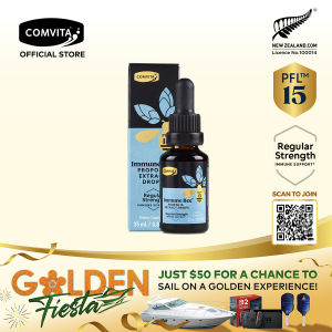 Comvita Immune Bee Propolis PFL 15 Regular Strength Extract Drops 25ml - Product of New Zealand