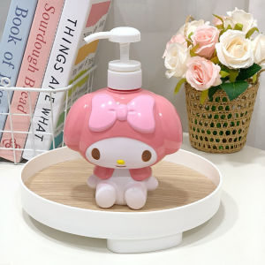 Sanrio Anime Cinnamoroll Kuromi Mymelody Cartoon Shampoo Conditioner Bottle Dispenser Refillable Liquid Soap Container Gift
