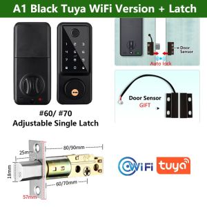 RAYKUBE A1 TT Lock/ Tuya WiFi Auto Fingerprint Deadbolt Smart Door Lock Digital Lock With Door Sensor Password/IC Card/APP/Key