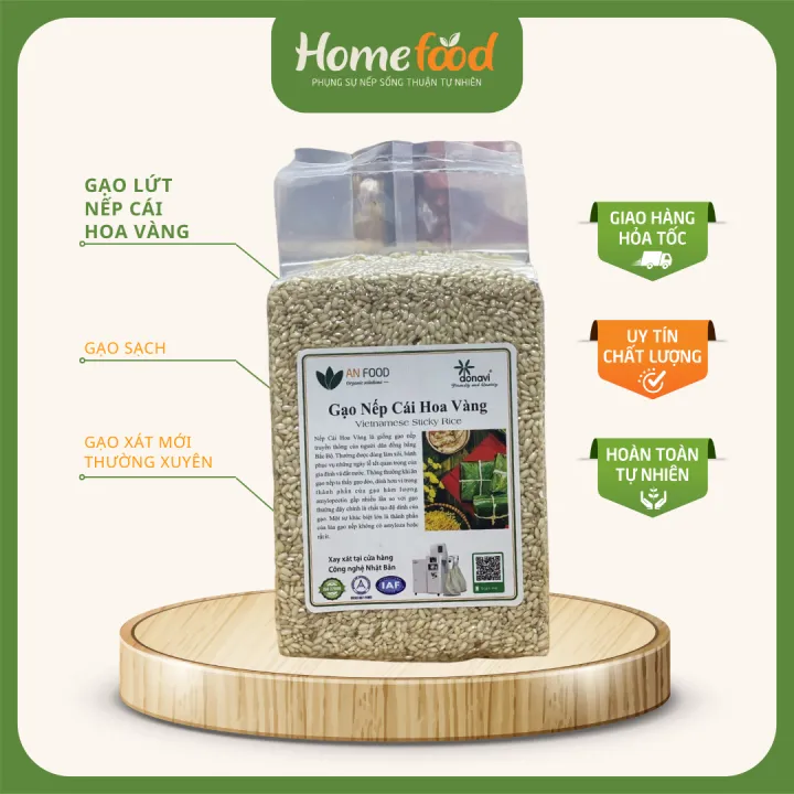 Gạo nếp cái hoa vàng lứt túi 1.5kg/ Gạo nếp