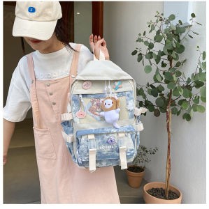 Tas Ransel Wanita Import Korea Remaja Kekinian Bella School Backpack Trendy Import Tas Sekolah Perempuan - SKB9D