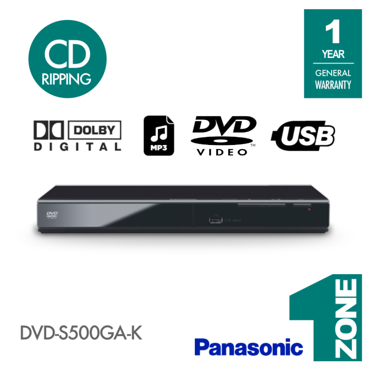 Panasonic DVD CD Video Audio Player -Model: DVD-S500GA-K | Lazada