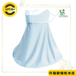 Khẩu trang chống nắng cao cấp UPF50+ có và không mũ – che kín mặt cổ vải lụa lạnh thoáng khí
