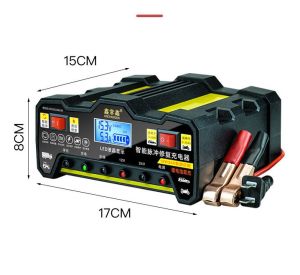 (Dikirim Dari Jakarta) Charger Aki Mobil Dan Motor Otomatis Cas Accu Kering Dan Basah 250W 12V/24V 200AH Alat Pengecas Aki Motor Mobil Truk Digital Ces Aki Carger Murah / Charger Aki Motor Mobil Portable Otomatis Auto on Off