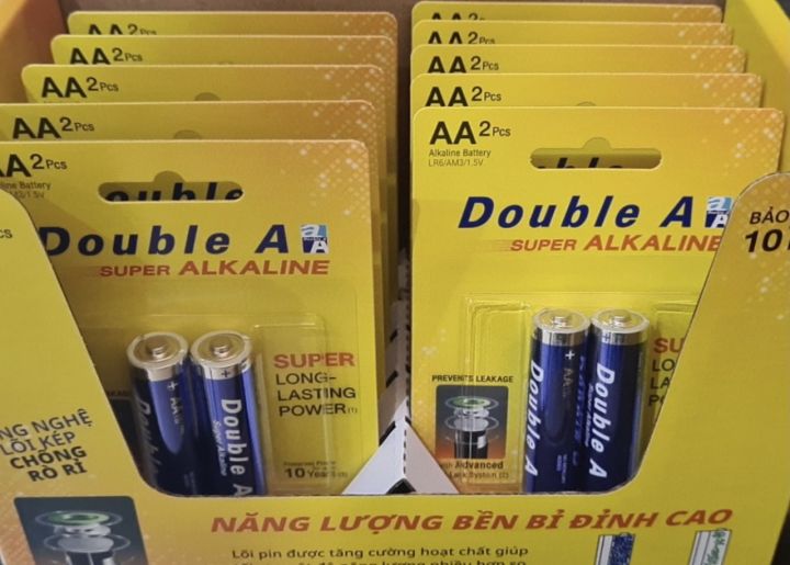 Pin tiểu AA thương hiệu Double A(Pin Kiềm thời hạn sử dụng lên đến 10 ...
