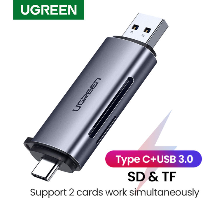 UGREEN USB 3.0 Memory SD Card Reader Type C to SD TF Micro SD Adapter ...