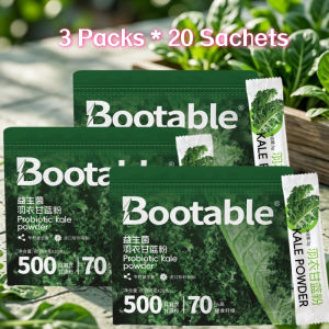 3g*20 Sachets Bootable Probiotic Inulin Kale Powder 益生菌羽衣甘蓝粉 润肠纤体 高膳食纤维羽衣甘蓝粉 高膳食纤维营养减代餐冲饮蔬菜青汁