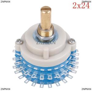 [COD] ZNPNXN รีเทนชิโอมิเตอร์สวิตช์2x24แบบหมุน2ขั้ว24ขั้นตอนควบคุมระดับเสียง DIY หม้อโพเทนชิโอมิเตอร์