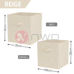 《 𝗠𝗘𝗦𝗦 𝗚𝗨𝗔𝗥𝗗 》 Foldable Non Woven Cube Storage Box Home Bedroom Clothes Bins Kotak Simpanan 储物盒 NWD
