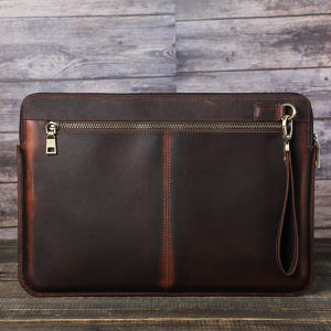 CONTACTS FAMILY Genuine Leather Laptop Sleeve Case 14 15 Inch For Macbook Air/Pro Lenovo Asus Acer Dell HP XiaoMi HuaWei Notebook Carrying Bag