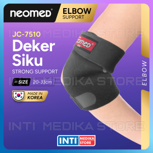 NEOMED - ELBOW STRONG with Cross Design JC-7510 | Deker Bolong Olahraga Pelindung Siku Tangan Cedera Keseleo