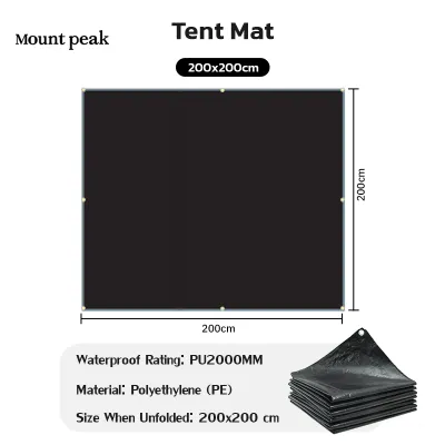 Universal Tent Footprint Ground Sheet Waterproof Multi Size Camping Tarp Durable Oxford Fabric Portable Outdoor Ground Cover for Hiking Picnic