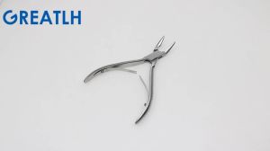GREATLH Orthopedic Curved Bone Rongeur Orthopedic Bone Pliers 140mm Long Stainless Steel OrthopedicInstrument
