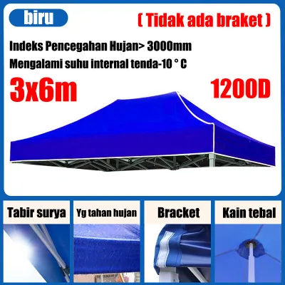 10 tahun tidak buruk Tenda Bazar Outdoor Tenda Gazebo Terpal Atap(Bahan Polyester 1200D) Anti Air / Panas Terpal Tenda Atap Tenda Lipat Tenda Bazar tenda jualan bongkar pasang tenda jualan tenda untuk jualan tenda lipat
