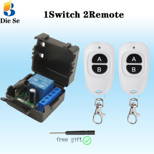 Diese DC 12V 10A 1Channel RF 433Mhz Receiver Relay Module Wireless Remote Control A/B Button Long distance used for DC motors/LED light strips/water pumps/car locks/TV remote