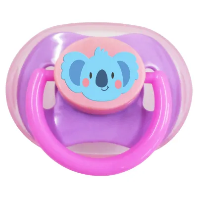 Child Care Infant Silicone Pacifier with Cover 6+ Months Soothes Baby BPA Free Protective covering when not in use