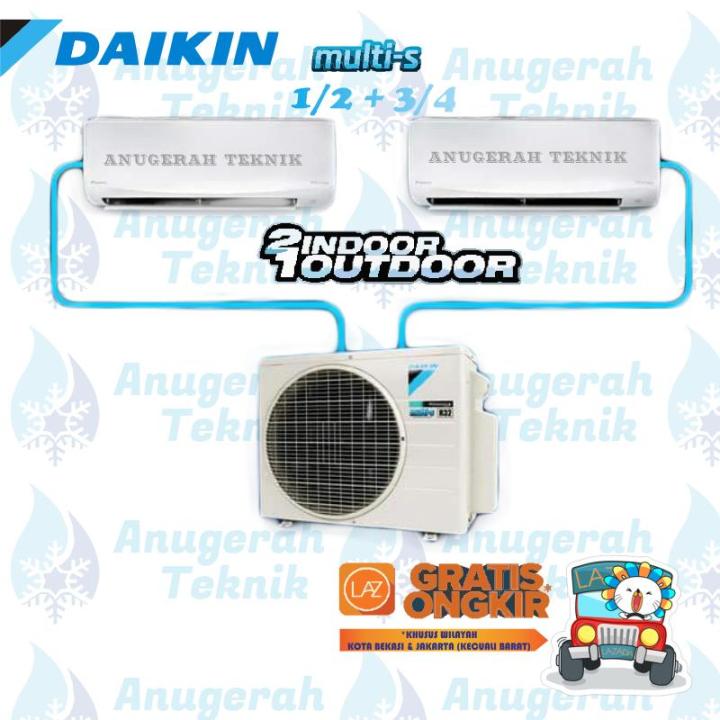 Daikin AC Multi Split 1/2 + 3/4 PK R32 Multi S Inverter - 2MKC30QVM4 ...