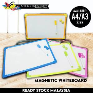 VC Art Portable Magnetic Whiteboard Kids Stationery Papan Tulis - Free Marker & Magnet