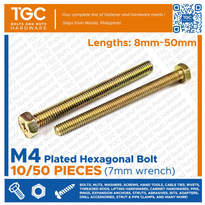 Tgc Pcs Bh Bolt M Mm X Mm Up To Mm Yellow Hex Bolt