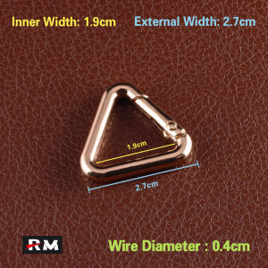 2 Pcs| Zinc Alloy Triangular Spring Buckle Sewing-Free Bag Hook Buckle Triangular Open Spring Ring Hanging Ornaments Clothing Luggage Hardware Accessories Key Chain Backpack Buckle