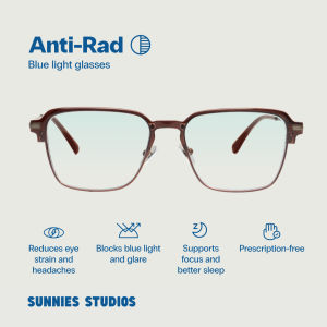 Sunnies Studios Anti-Rad Willis (Non-Graded Anti-Radiation Glasses for Men and Women)