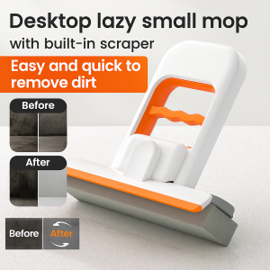 ไม้ถูพื้นฟองน้ำยางแบบพกพาพร้อมที่ขูด ทนทาน ทำความสะอาดง่าย พับได้ แปรงล้างอ่างขนาดเล็ก