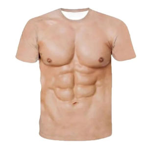 [Local Stock] ZEEMIN Muscle Anime Graphic 3D Print T-Shirts Men Women Muscular Streetwear Oversized Short Sleeve T Shirt Male Tees Tops Man Clothing