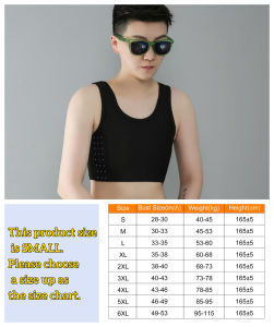 Plus Size Available Chest Binder Adjustable Short Buckle Breathable Breast Binder Les Tomboy Trans Non Bandage Vest