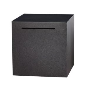 GOODOO Stainless Steel Money Box Desktop Ornament Multicolor Coin Money Saving Box Portable Square Storage Box Security Design