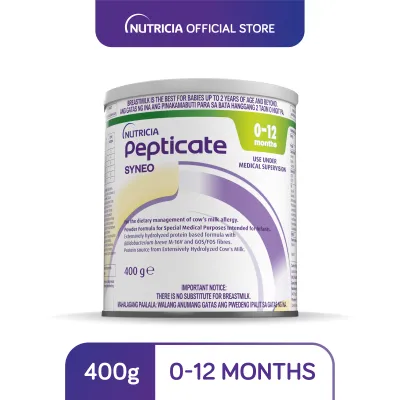 Pepticate Syneo® Extensively Hydrolyzed Protein Based Infant Formula for 0-12 Months Old with Cows Milk Allergy 400g
