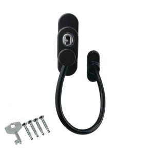 SH Kim loại Khóa an toàn cửa sổ Dày Với 4 ốc vít và 1 chìa khóa Nút chặn cửa sổ Khóa an toàn Chống Trộm Bộ giới hạn cửa sổ Nhà